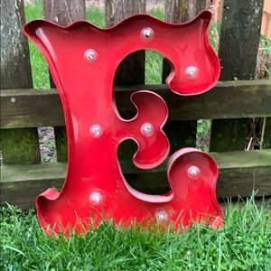 Letter E decor